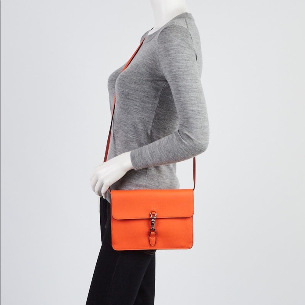 GUCCI Pebbled Leather Soft Jackie Convertible